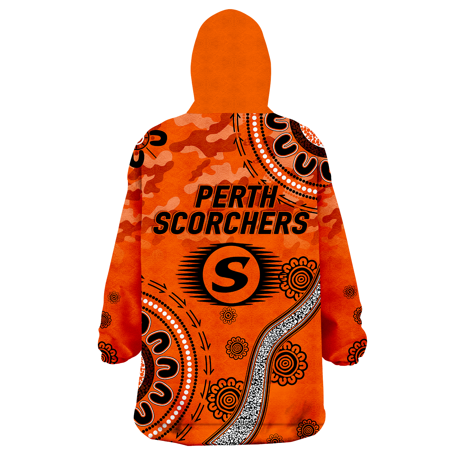 Perth Scorchers ANZAC Day Aboriginal Wearable Blanket Hoodie - LT12