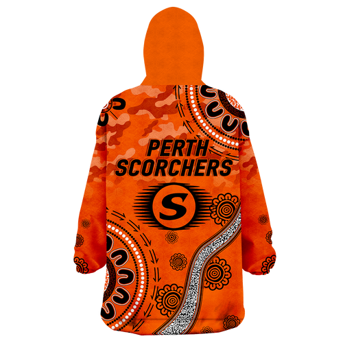 Perth Scorchers ANZAC Day Aboriginal Wearable Blanket Hoodie - LT12