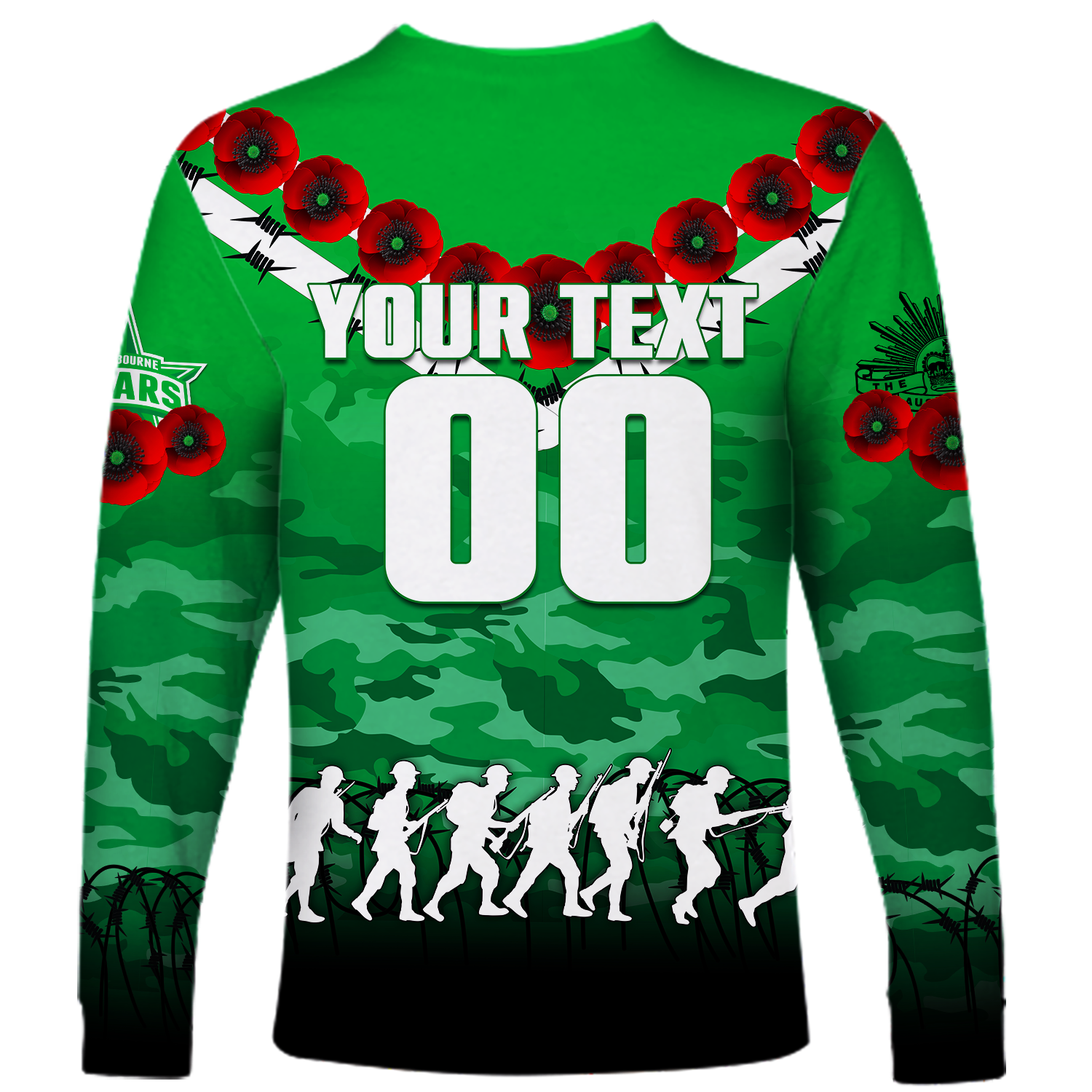 custom-personalised-melbourne-stars-anzac-2022-long-sleeve-shirt-camouflage-with-poppy