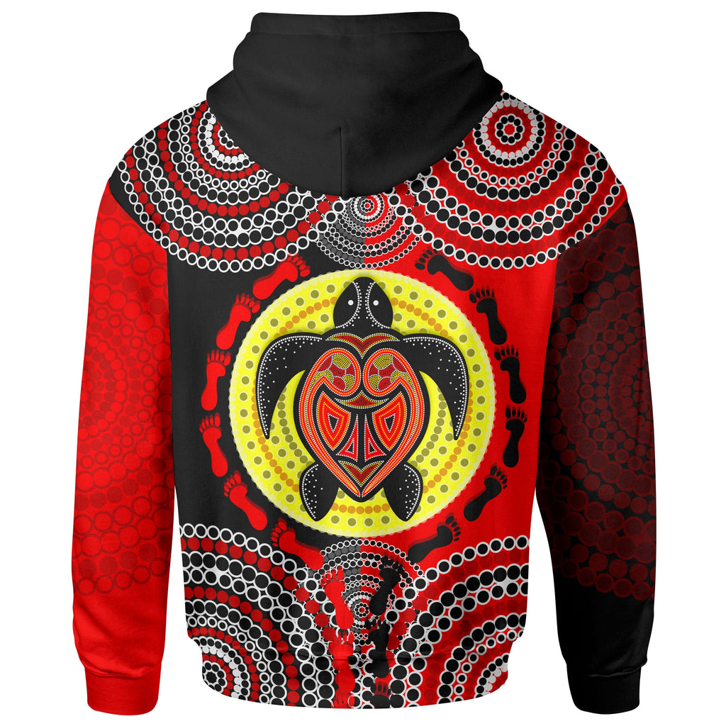 aboriginal-hoodie-turtle-footprint-circle-dot-painting