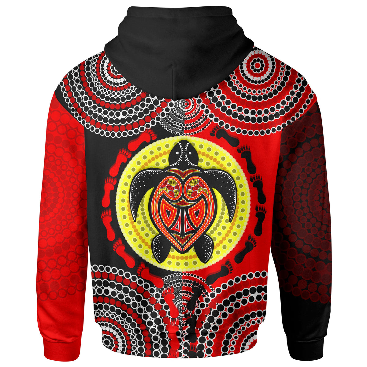 aboriginal-zip-up-hoodie-turtle-footprint-circle-dot-painting