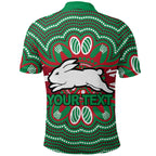 custom-personalised-rabbitohs-polo-shirt-aboriginal-dot-painting