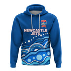 custom-personalised-newcastle-jets-hoodie-indigenous-dot-painting-art