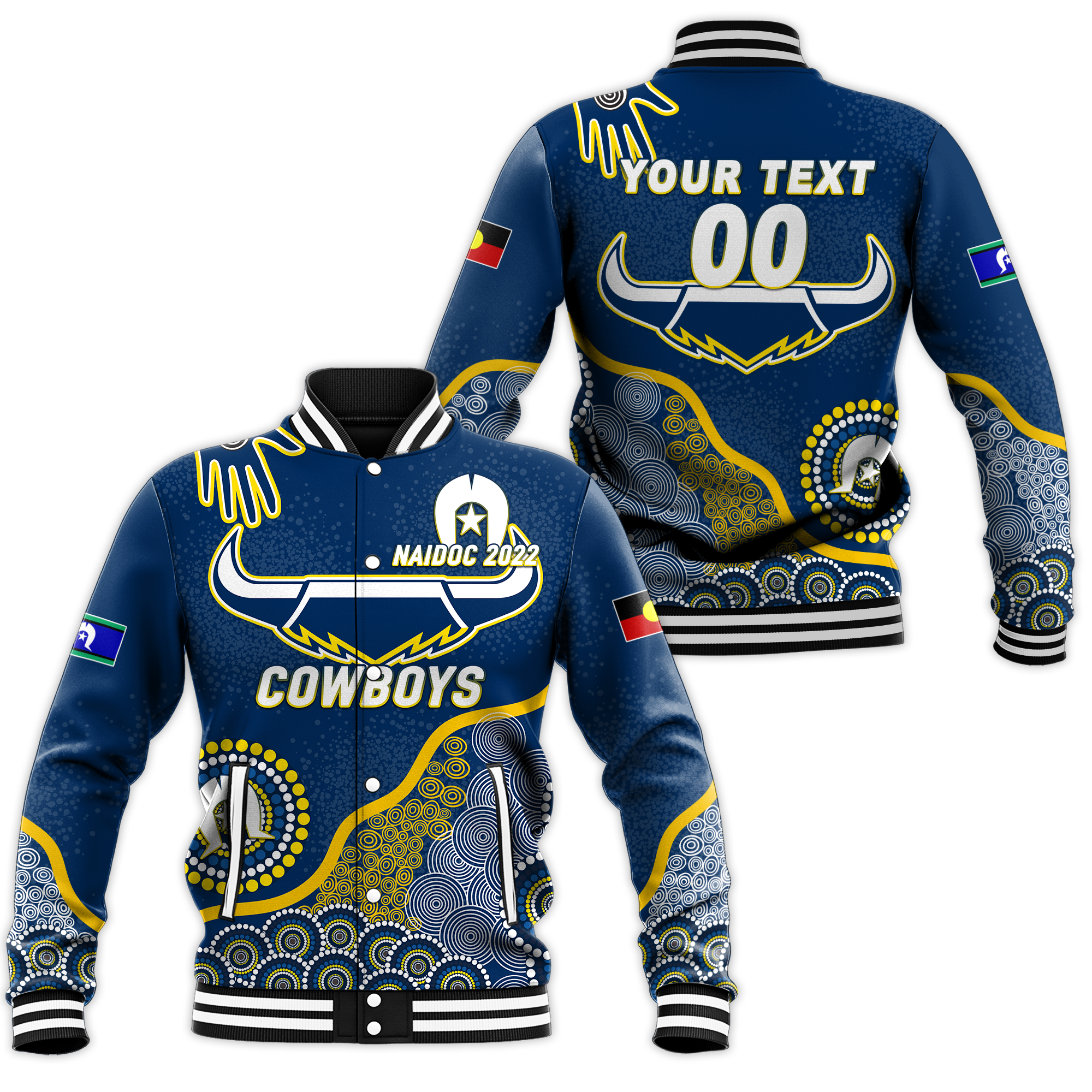 custom-personalised-cowboys-rugby-naidoc-2022-aboriginal-baseball-jacket