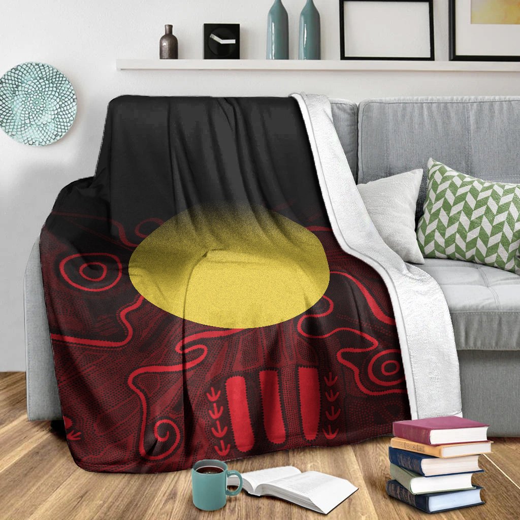 aboriginal-premium-blanket-indigenous-flag-grunge-style