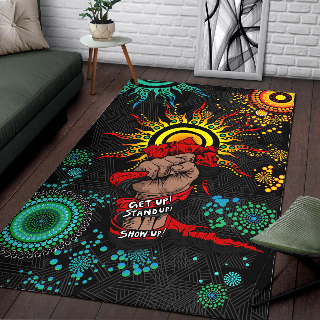 NAIDOC Week 2022 Aboriginal Art Unique Area Rug - LT12