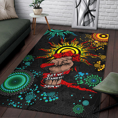 NAIDOC Week 2022 Aboriginal Art Unique Area Rug - LT12