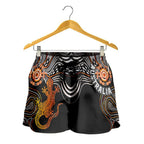 Aboriginal Women's Shorts - Lizard Sunshine - Vibe Hoodie