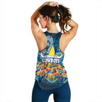 NAIDOC Week Cowboys Women's Racerback Tank - Aboriginal Dot Painting - LT12 - Vibe Hoodie