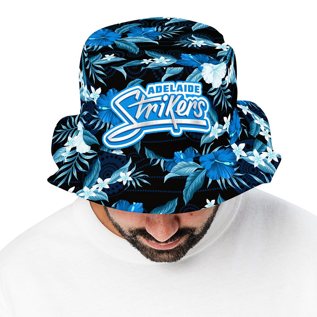 adelaide-strikers-cricket-bucket-hat-tropical-hibiscus-style