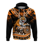 Tigers Rugby ANZAC Day Camouflage Indigenous Art Hoodie - LT12