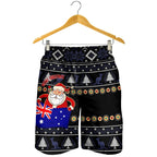christmas-mens-short-australia-santa-claus-hold-the-flag-black