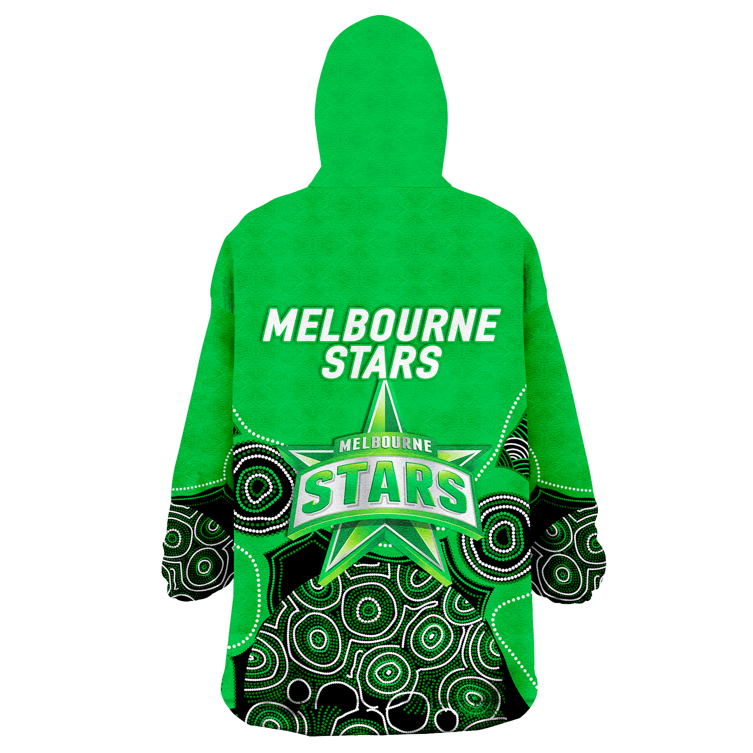 Melbourne Stars Aboriginal Art Cricket 2022 Wearable Blanket Hoodie - LT12