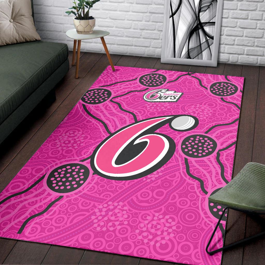 sydney-sixers-area-rug-aboriginal-dot-painting