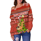 Australia Christmas Kagaroo Aboriginal Pattern