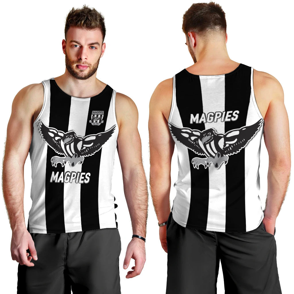 Magpies Busselton Football 2022 Men Tank Top - LT12