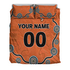 custom-personalised-brisbane-roar-bedding-set-indigenous-dot-painting-art