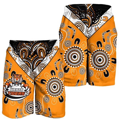 Wests Tiger Rugby Aboriginal Pattern Men Short - LT2
