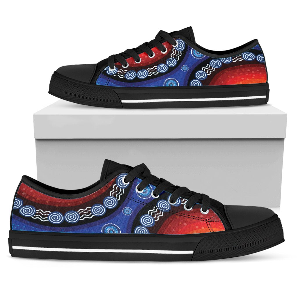low-top-aboriginal-color-dot-painting