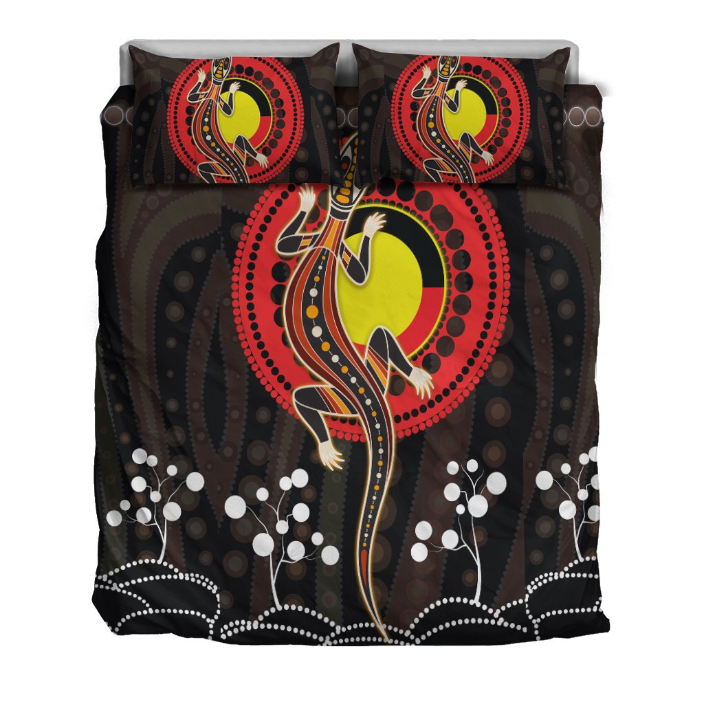 aboriginal-bedding-set-lizard-and-aboriginal-flag