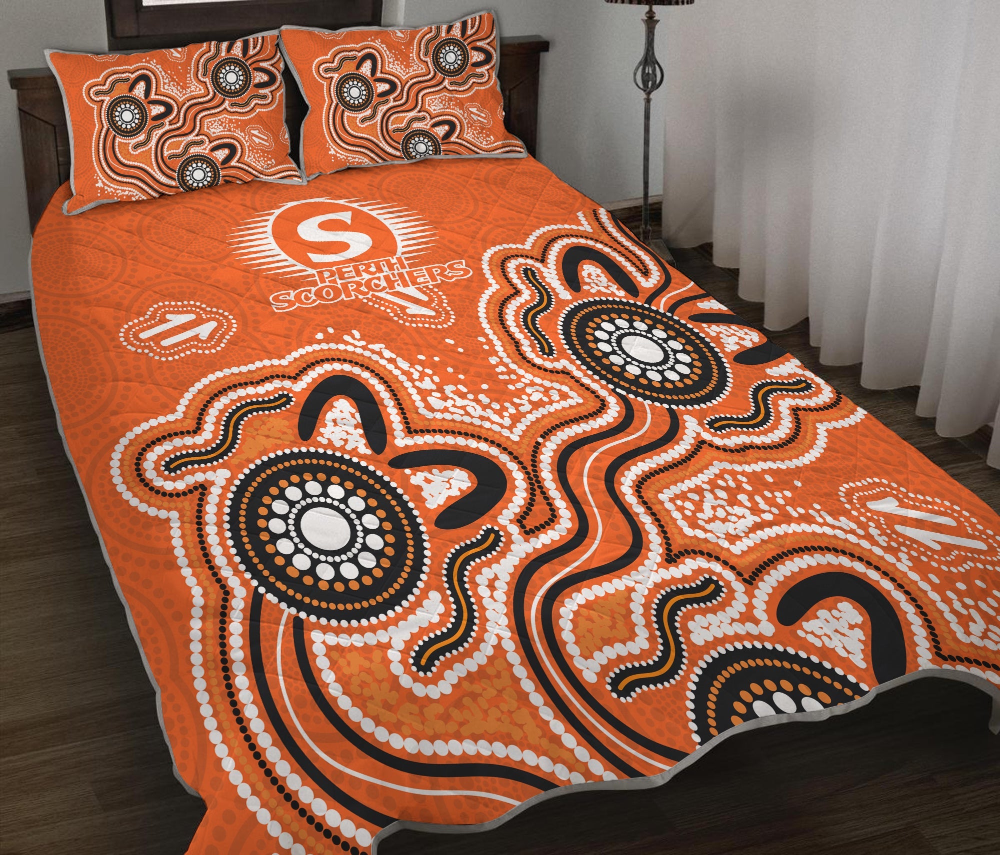 perth-scorchers-quilt-bed-set-aboriginal-art