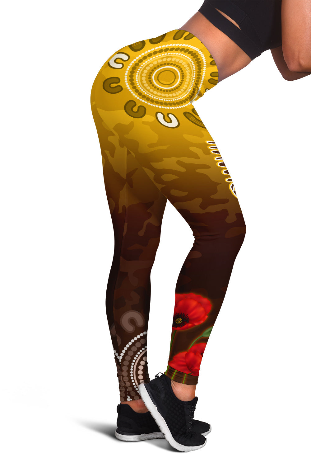 hawks-anzac-2022-women-leggings-hawthorn-football-aboriginal-poppy