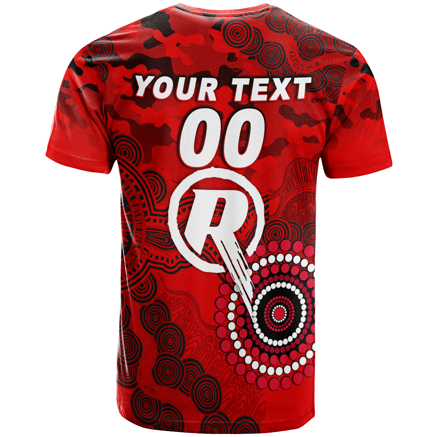 (Custom Personalised) Melbourne Renegades ANZAC Day Aboriginal T-Shirt - LT12
