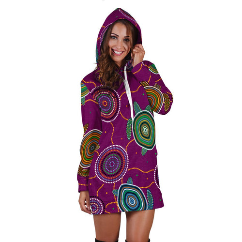 hoodie-dress-aboriginal-turtle-purple-australia-dot-patterns