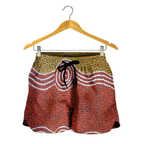 Women Short - Aboriginal Dot Style - Vibe Hoodie