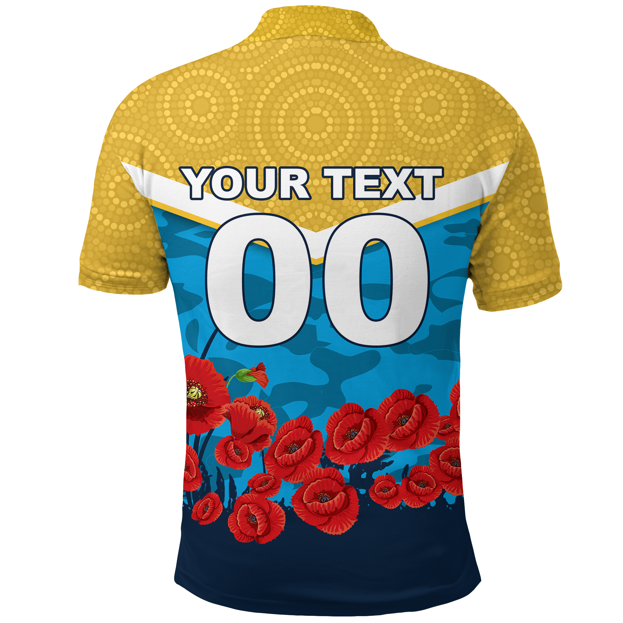 custom-personalised-gold-coast-titans-anzac-day-indigenous-art-polo-shirt