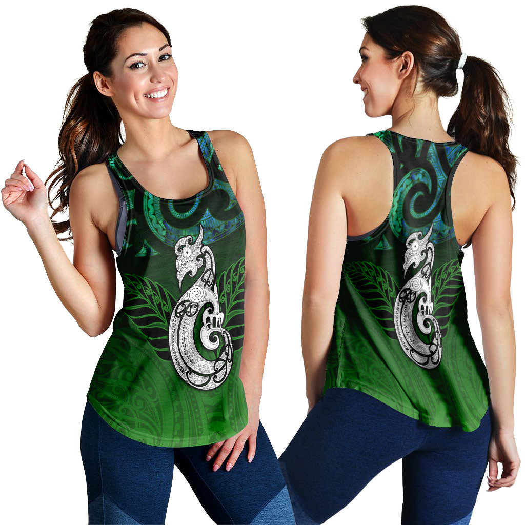 New Zealand Maori Women Tank Top - Paua Shell Green