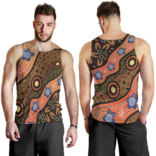 men-tank-aboriginal-dot-unique-style-turtle