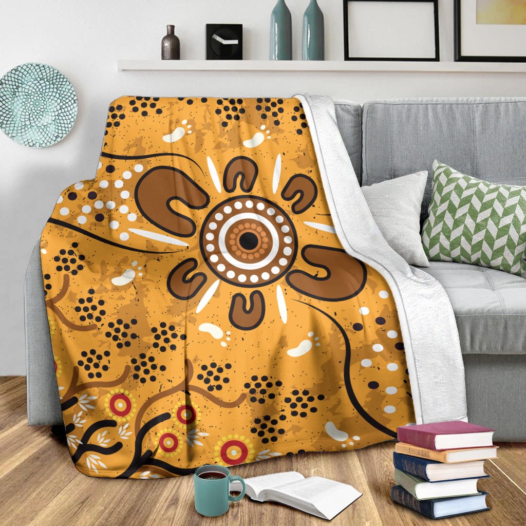 premium-blanket-aboriginal-art-in-spring-style