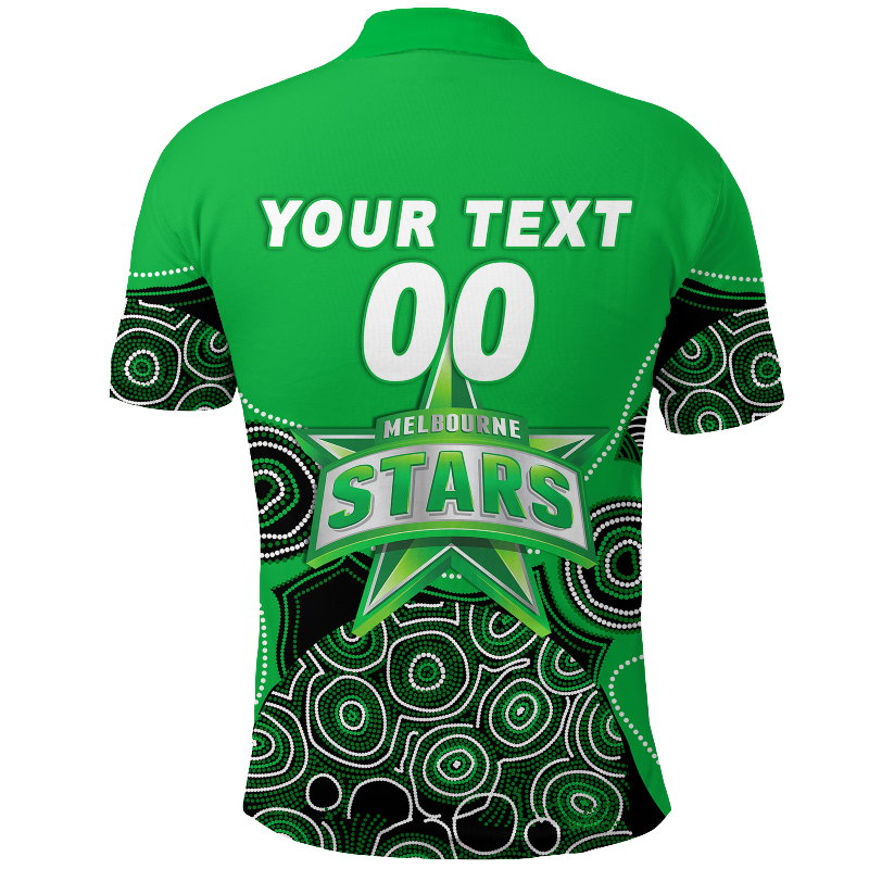 (Custom Personalised) Melbourne Stars Aboriginal Art Cricket 2022 Polo Shirt - LT12