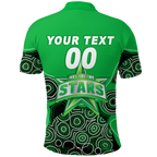 (Custom Personalised) Melbourne Stars Aboriginal Art Cricket 2022 Polo Shirt - LT12