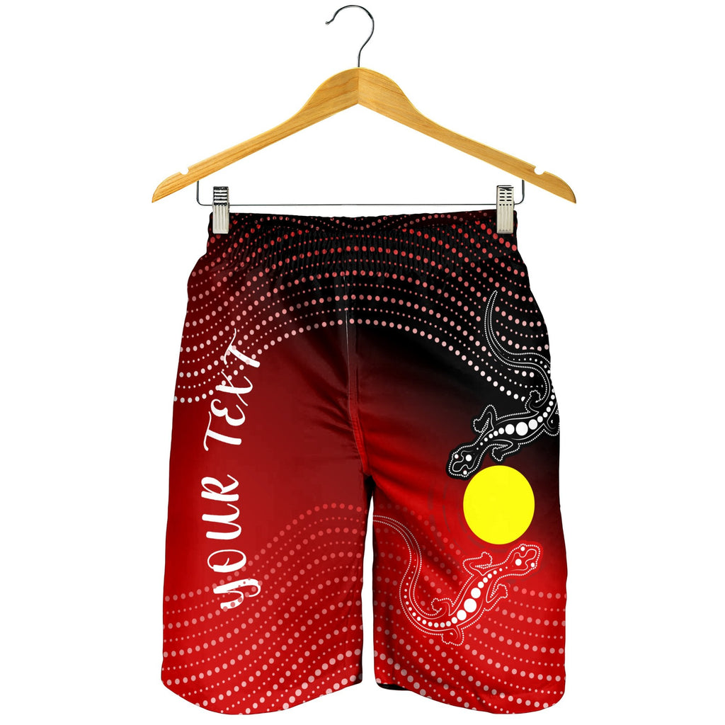 customaboriginal-mens-shorts-two-indigenous-lizard