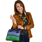 Shoulder Handbag- Turtle With Dhari Mask Snake Patterns- - Vibe Hoodie