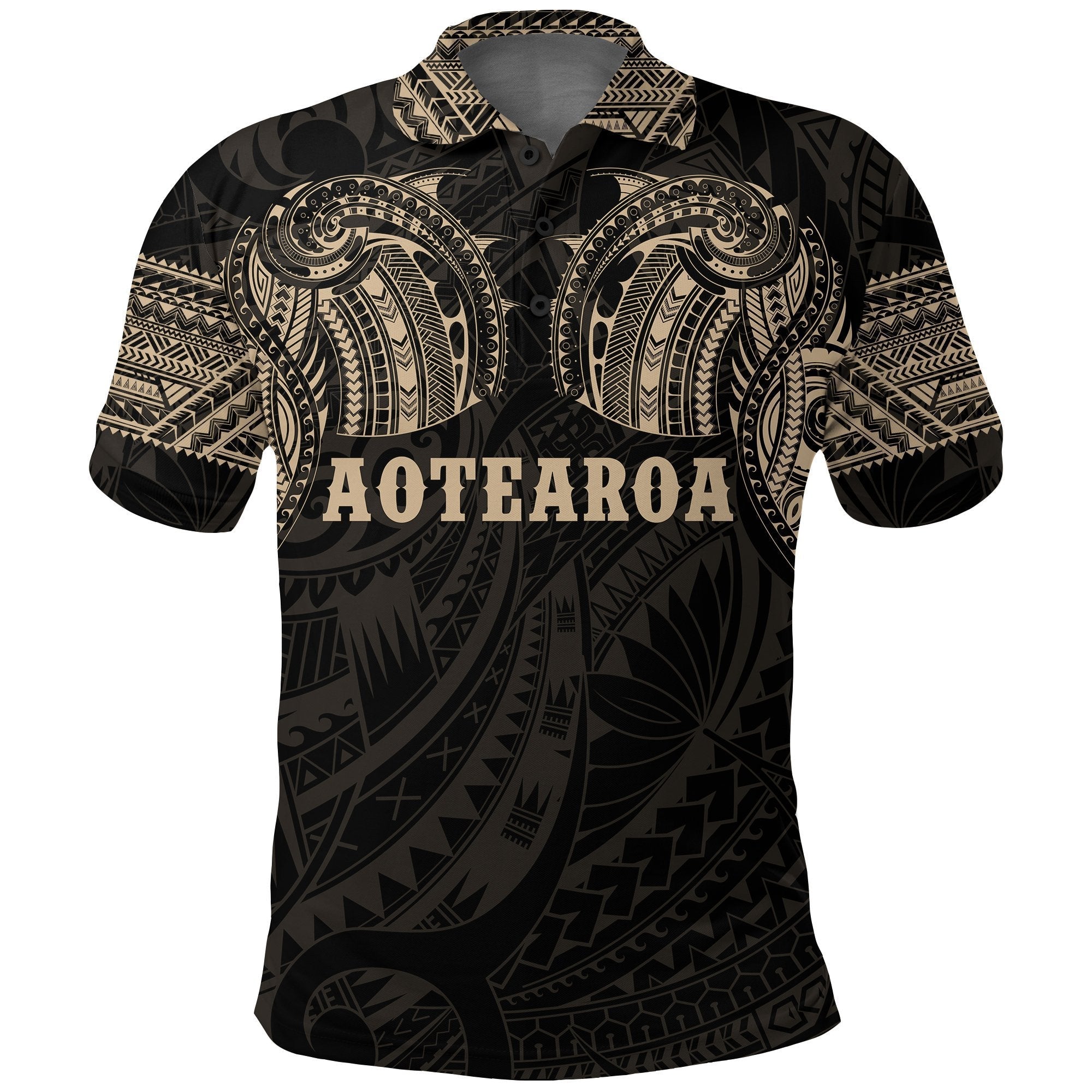 aotearoa-maori-tattoo-golden-polo-t-shirt