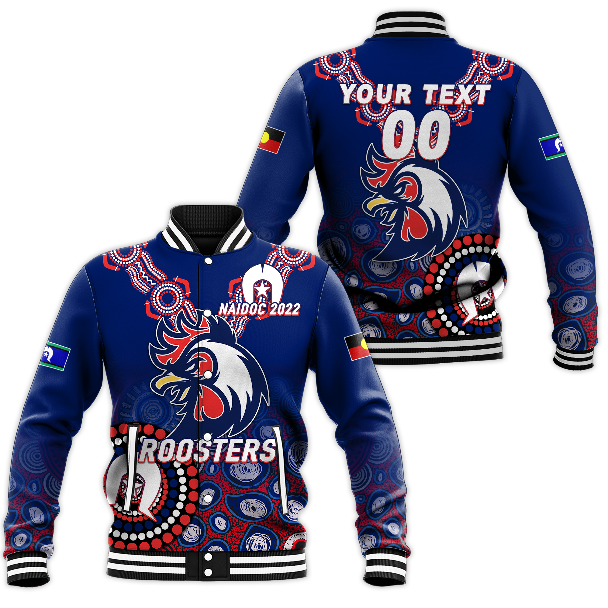 custom-personalised-roosters-rugby-naidoc-2022-aboriginal-baseball-jacket