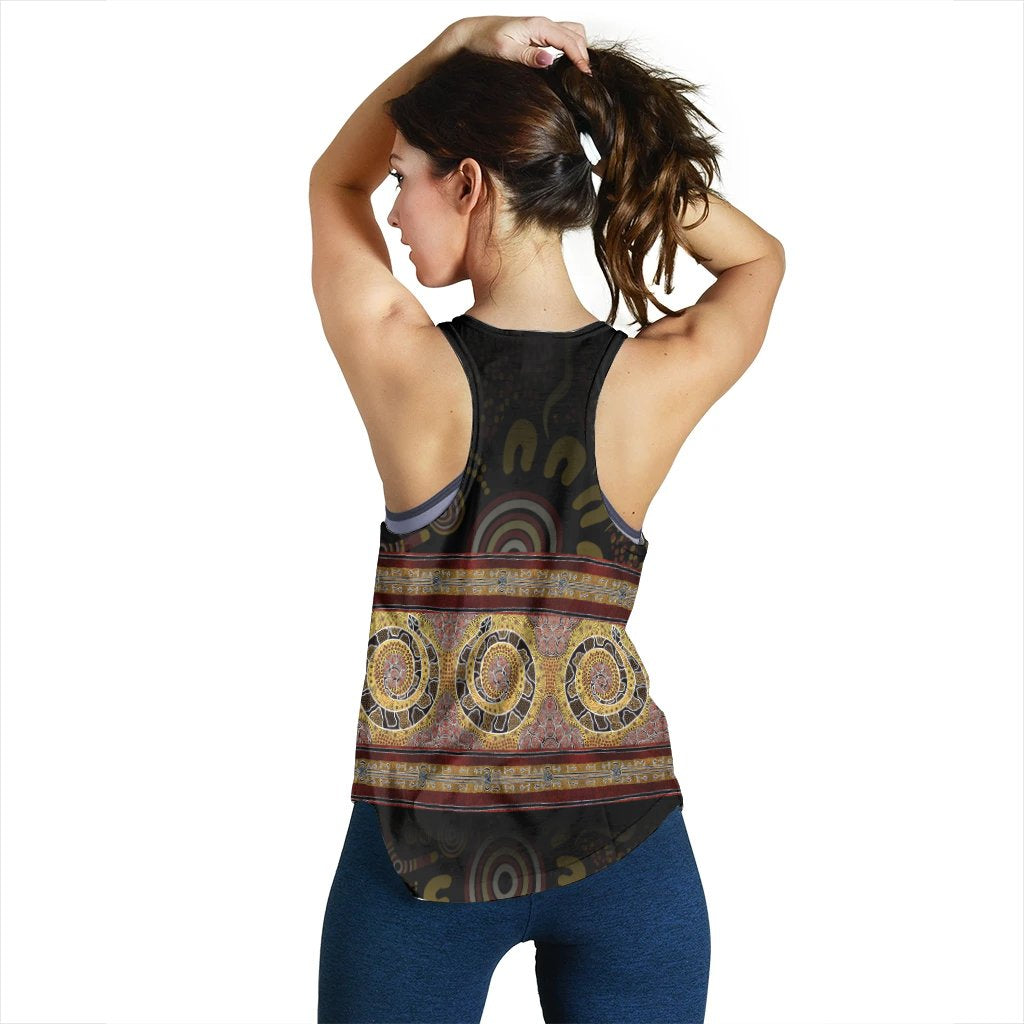 Women Raecerback tank -  Snake Dot Panting Art - Vibe Hoodie