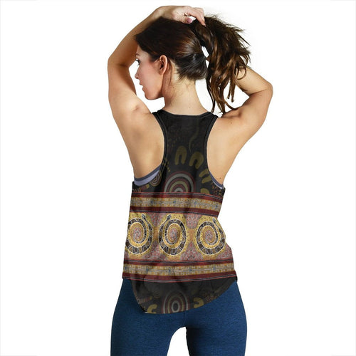 Women Raecerback tank -  Snake Dot Panting Art - Vibe Hoodie