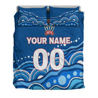 custom-personalised-newcastle-jets-bedding-set-indigenous-dot-painting-art