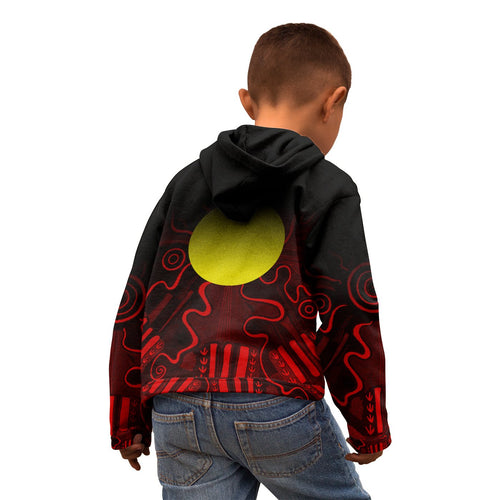 aboriginal-kid-zip-up-hoodie-indigenous-flag-grunge-style