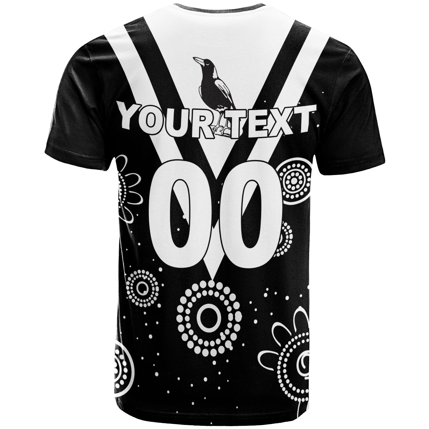 custom-personalised-western-suburbs-magpies-t-shirt-indigenous-dot-painting-art