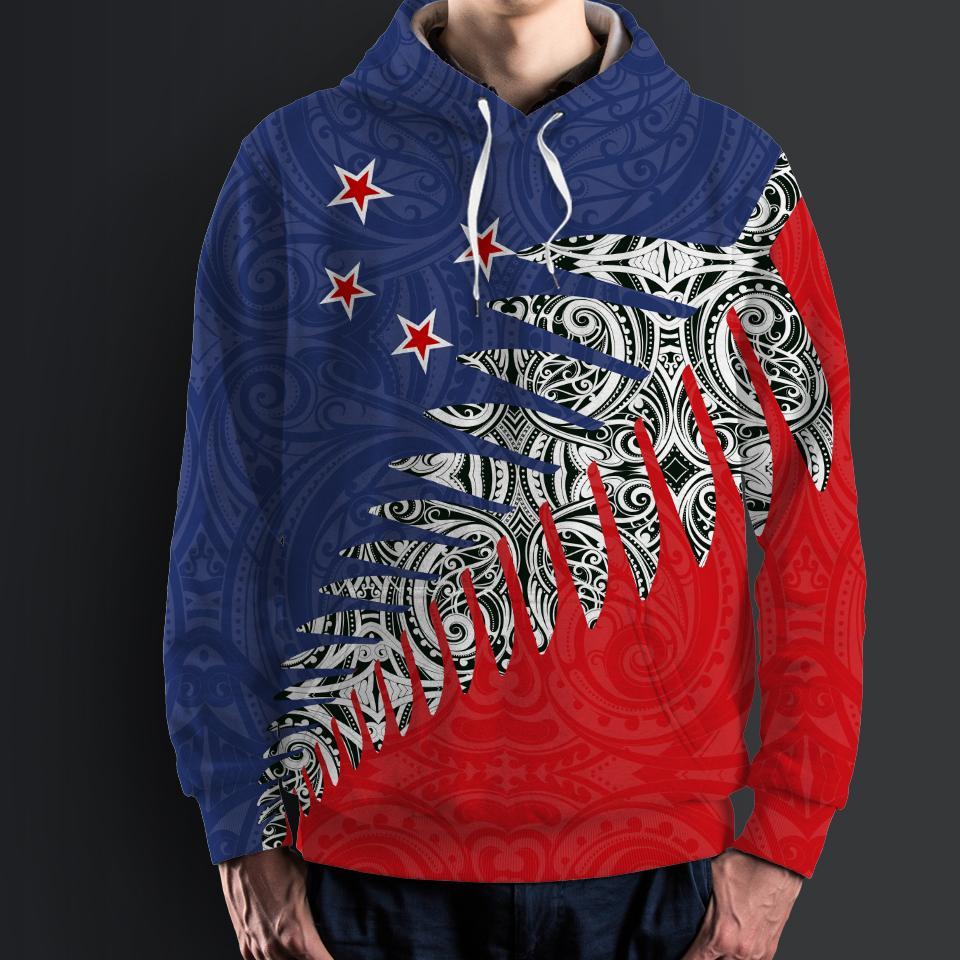 new-zealand-silver-fern-hoodie-red