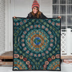 premium-quilt-aboriginal-green-dot-painting-with-earth