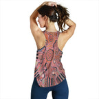 Aboriginal Women's Racerback Tank - Indigenous Footprint Landscape - Vibe Hoodie