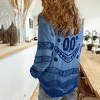 New South Wales Blues Aboriginal  Indigenous Women Off Shoulder Sweater - LT12