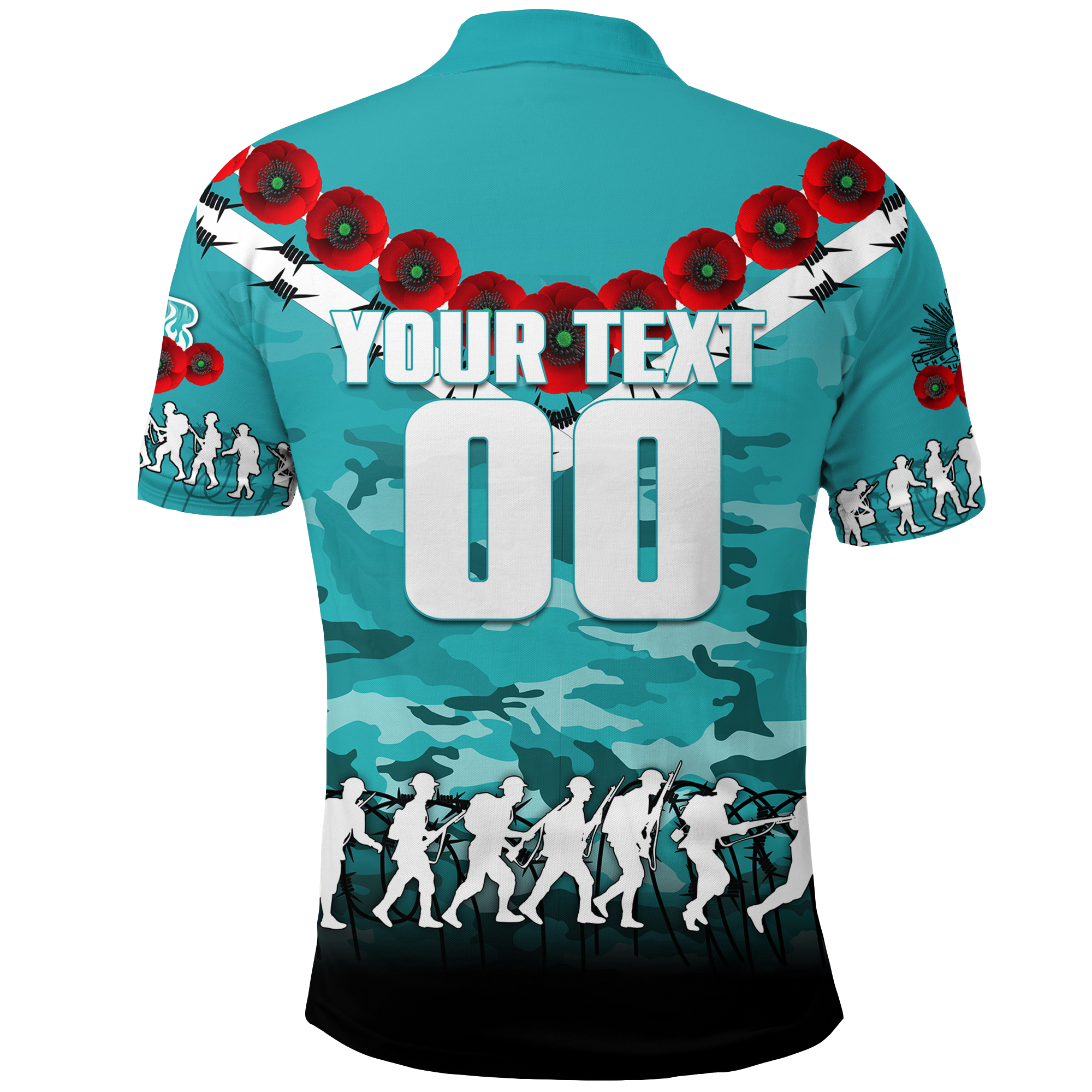 custom-personalised-brisbane-heat-anzac-2022-polo-shirt-camouflage-with-poppy