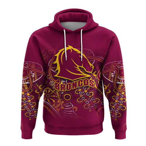 Brisbane Broncos Rugby Indigenous Hoodie - LT12